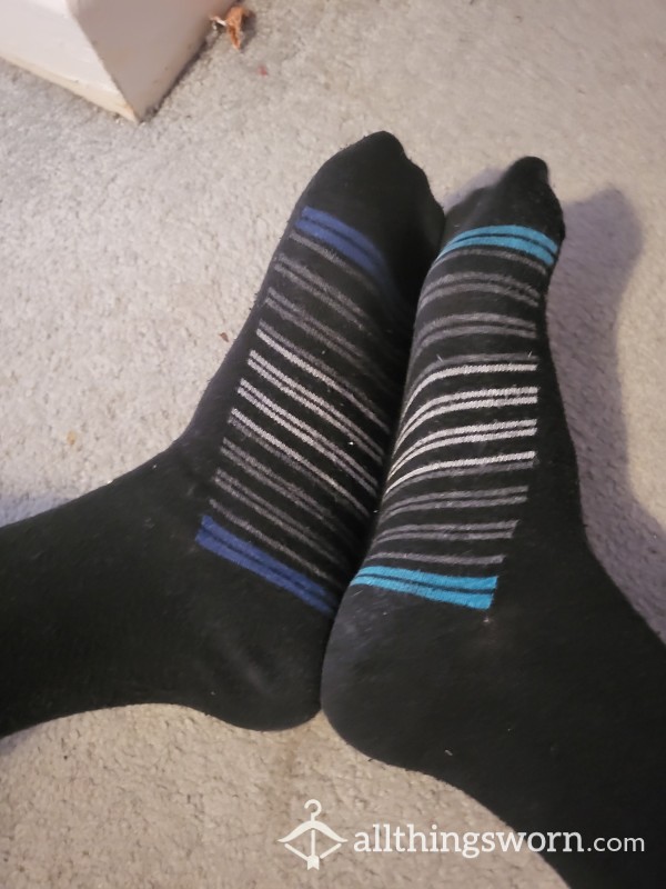 Black And Blue Socks