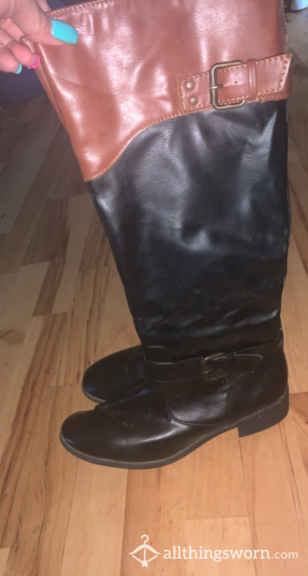 Black And Brown Boots