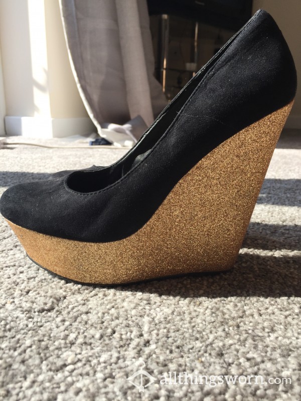 Black And Gold Wedges