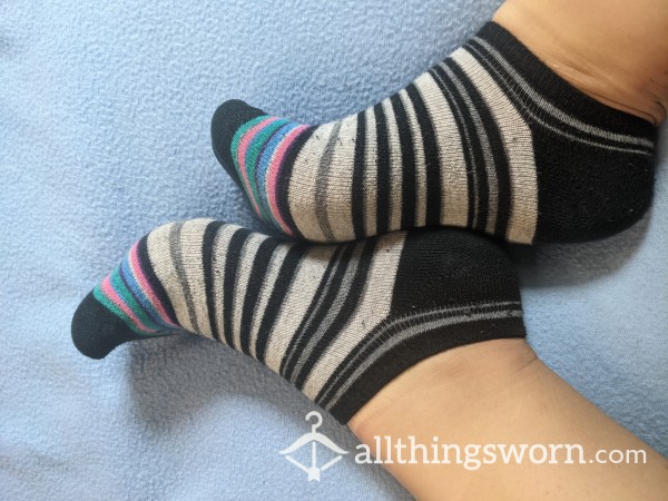 Black And Grey Ankle Socks