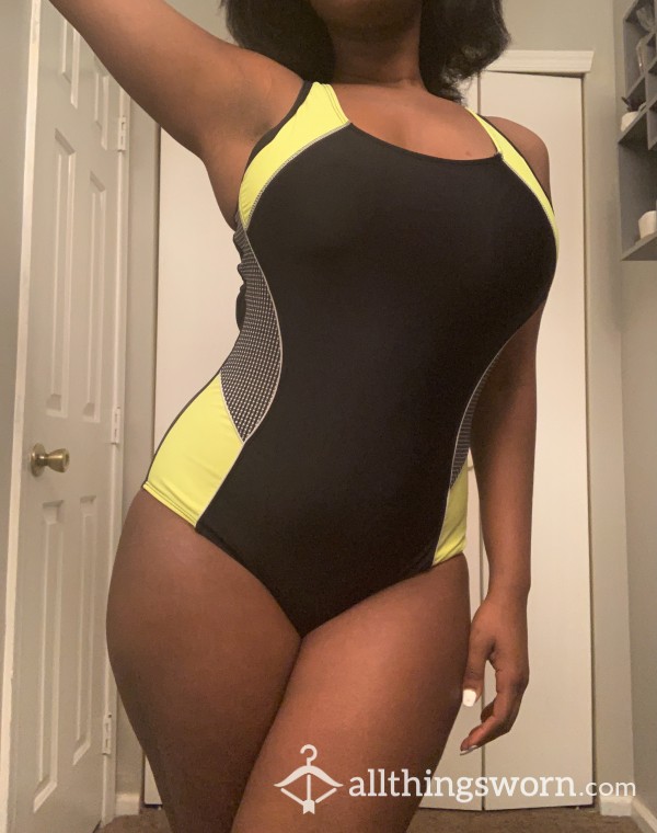 Black And Neon Yellow One Piece