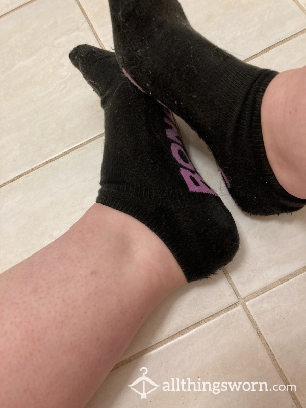 Black And Pink Bonds Socks- Well Worn