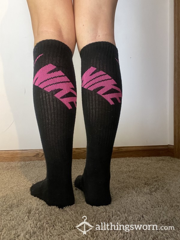 Black And Pink Nike Socks
