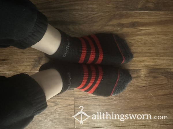 Black And Red Adidas Socks