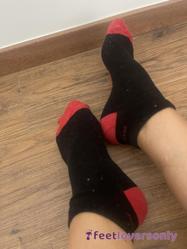 Black And Red Gym Socks 🦨