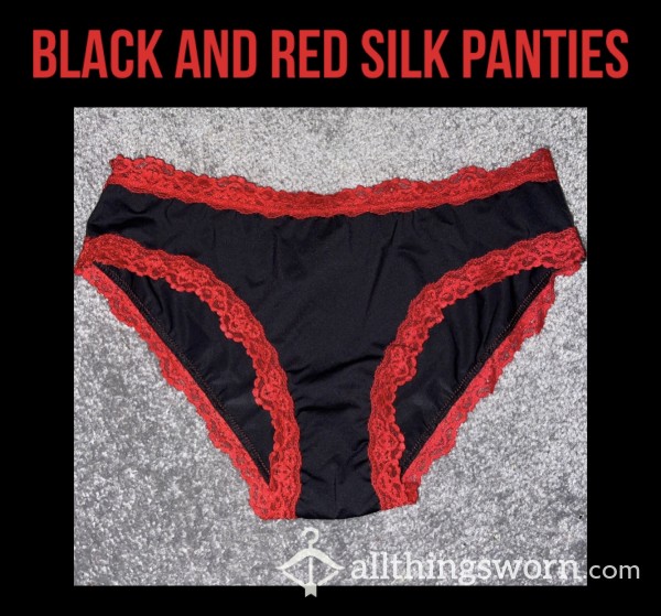 Black And Red Silk Panties❣️