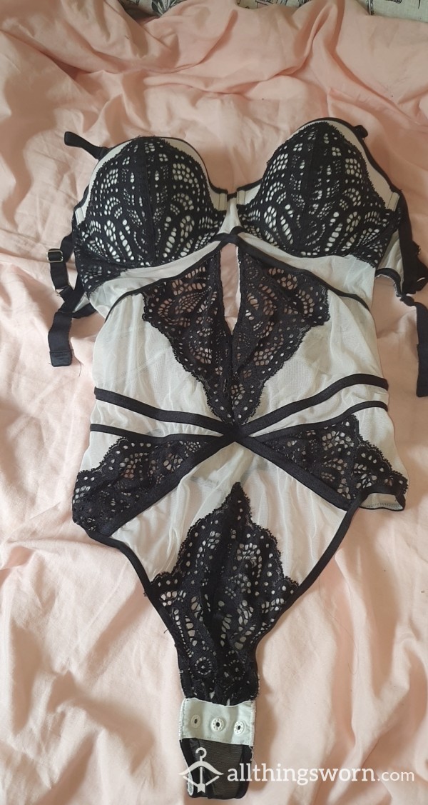 Black And White Body Suit Lingerie