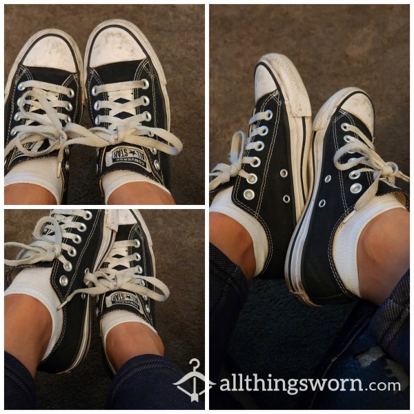 Black And White Converse Well Worn Strong Smell