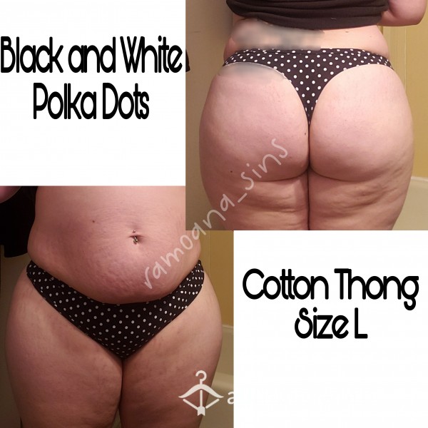 Black And White Polka Dot Thong