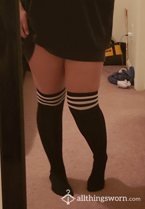 Black And White Thigh Highs