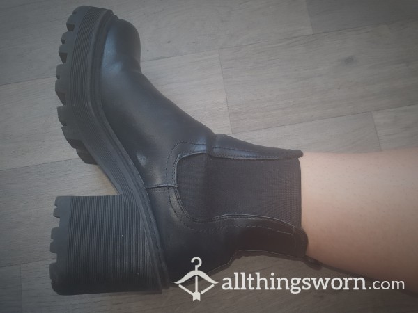 Black Ankle Boots Worn On Some Hot Nights Out With The Girls