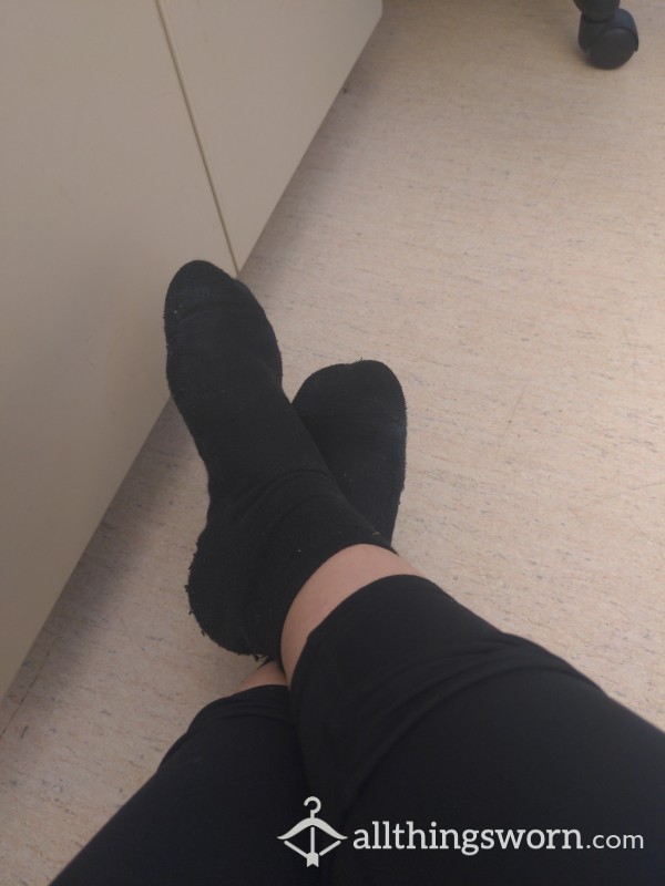 Black Ankle Work Socks