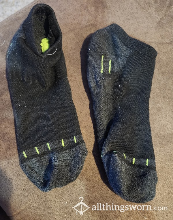 Black Ankle Socks -2 Days Worn Already