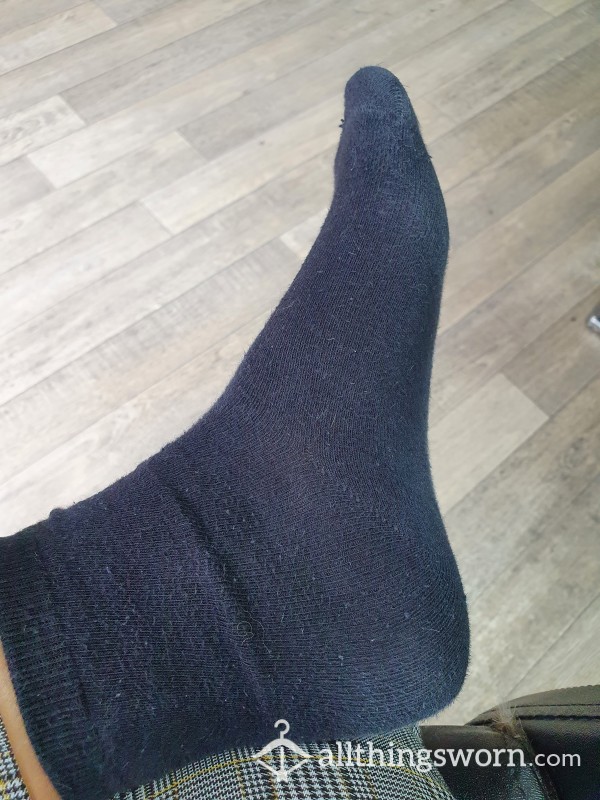 Black Ankle Socks Worn For Work