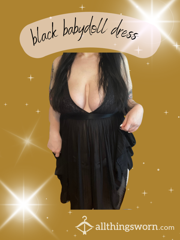 Black Baby Doll Dress Size L