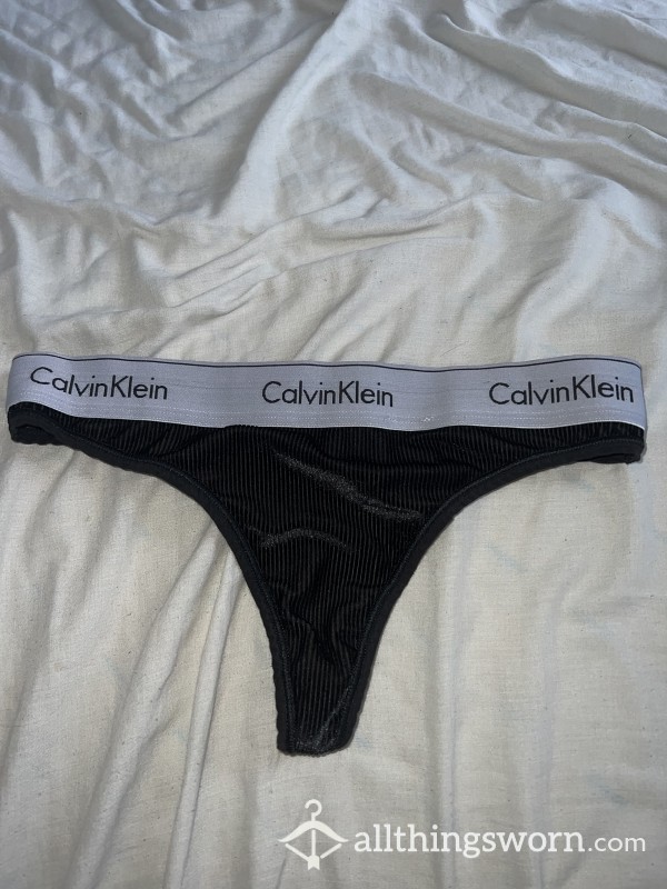 Black Calvin Klein Thong