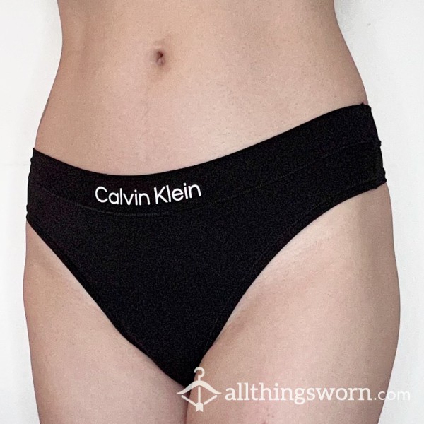 Black CK Calvin Klein Seamless Thong