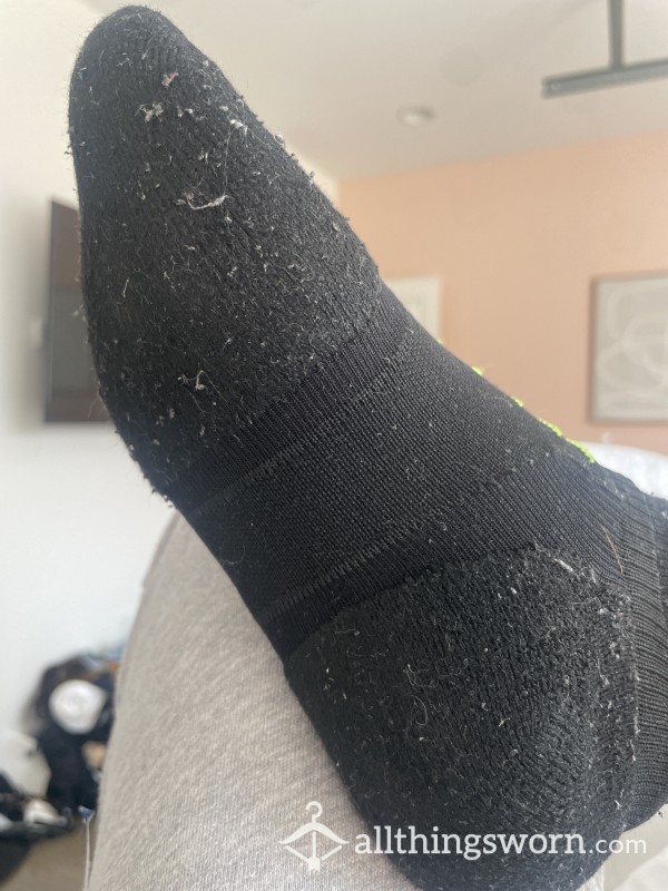 Black Experia Socks Worn All Day 94 Degrees