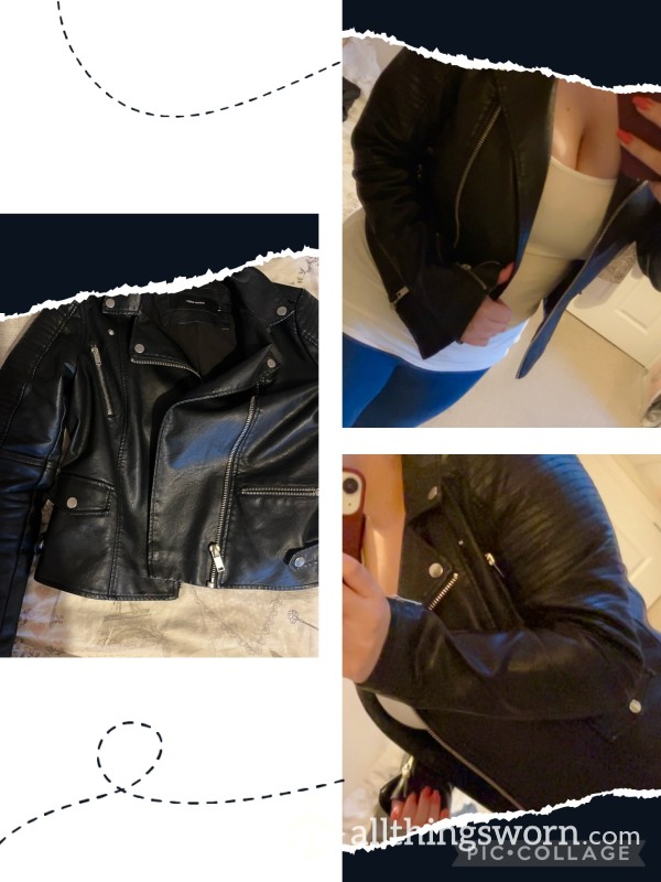 Black Faux Leather Jacket 🧥🖤
