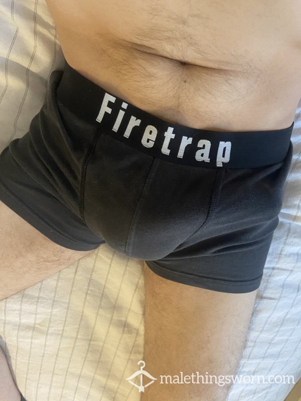 Black Firetrap Boxers. 1 Day Wear And Postage Included £20. Size M