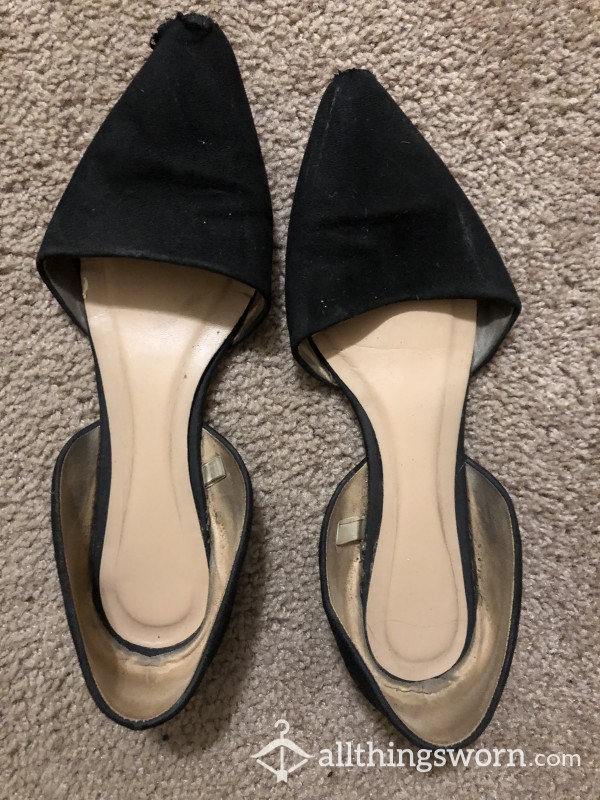 Black Flats Worn Every Day To Work Size 11