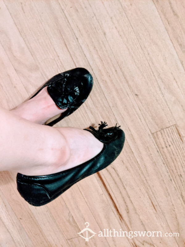 Black Flats Women Shoes Size 7