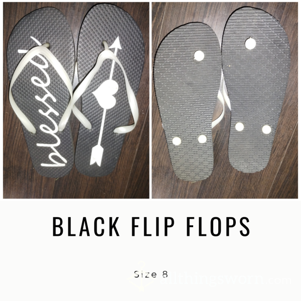 BLACK FLIP FLOPS