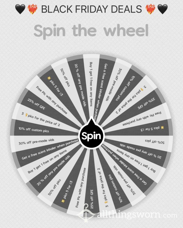 🖤🎡 BLACK FRIDAY SPIN THE WHEEL🎡 🖤