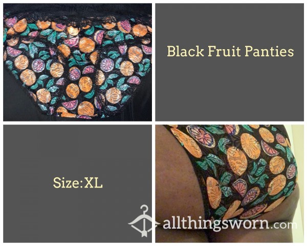 Black Fruit Panties