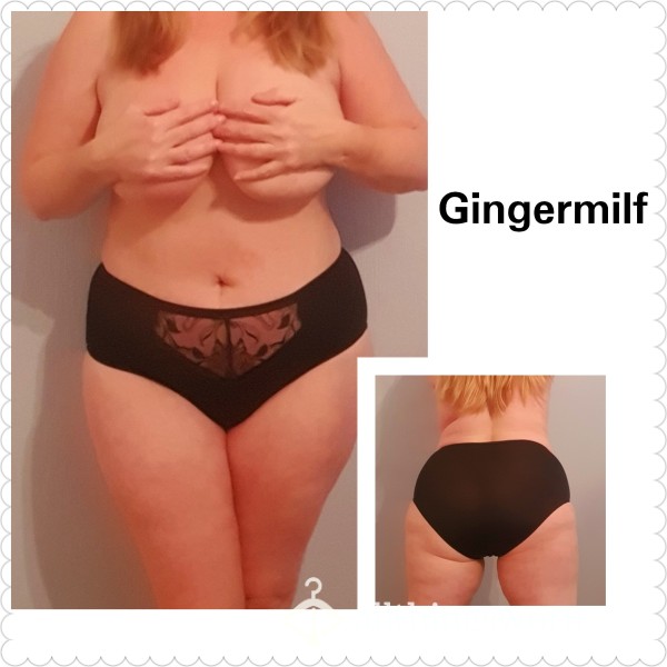 Black Full Bum Panties With Lace Front