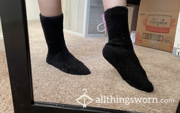 Black Fuzzy Socks