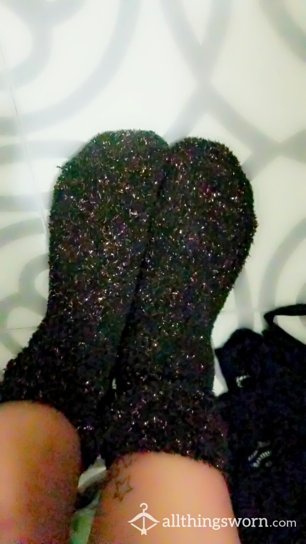 Black Glitter Socks