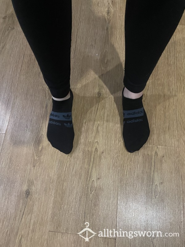 Black & Grey Adidas Ankle Socks