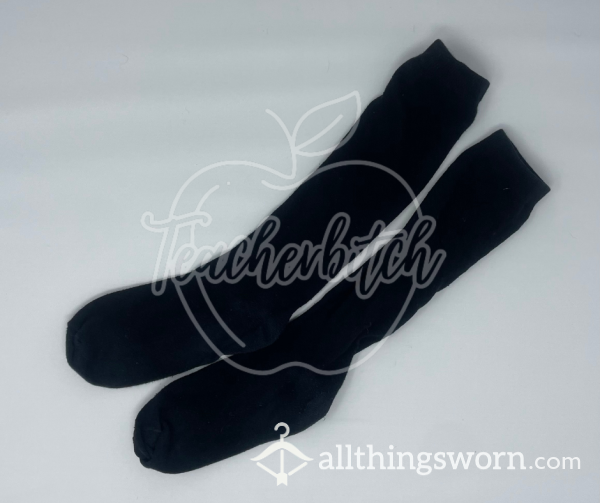 Black Knee-High Socks