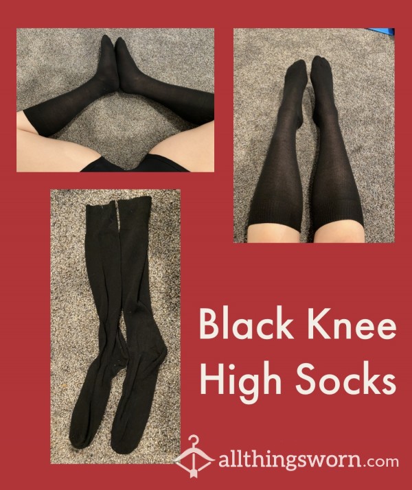 Black Knee High Socks 🖤