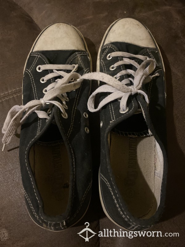 Black Knock Off Converse Canvas Shoes