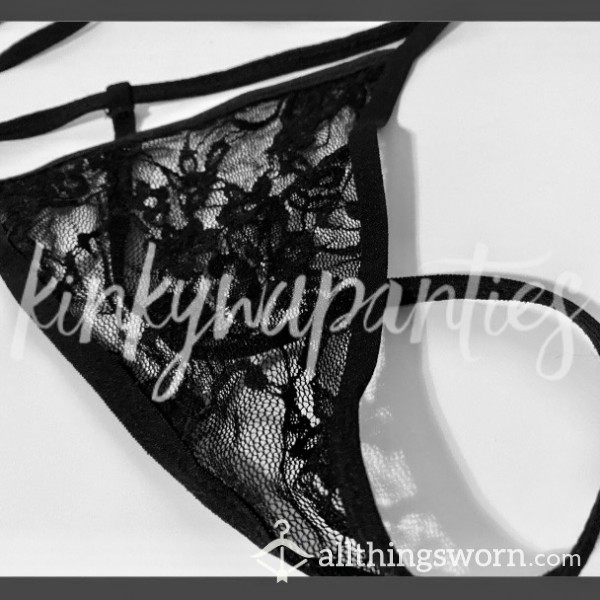 🖤 Black Lace G-String 🖤 Includes 2-day Wear & U.S. Shipping