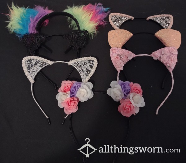You Choose Kitty Cat Ears Worn During Petplay