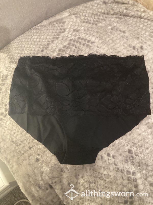 Black Lace Panties Size 10