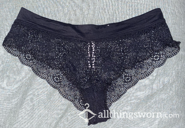 Black Lace Panties - Worn And Unwashed