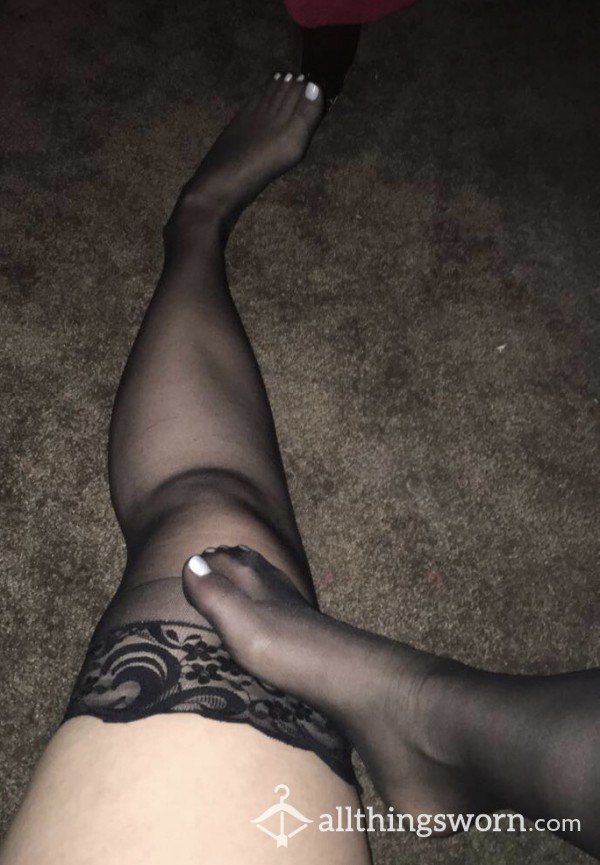 Black Lace Pantyhose Stockings