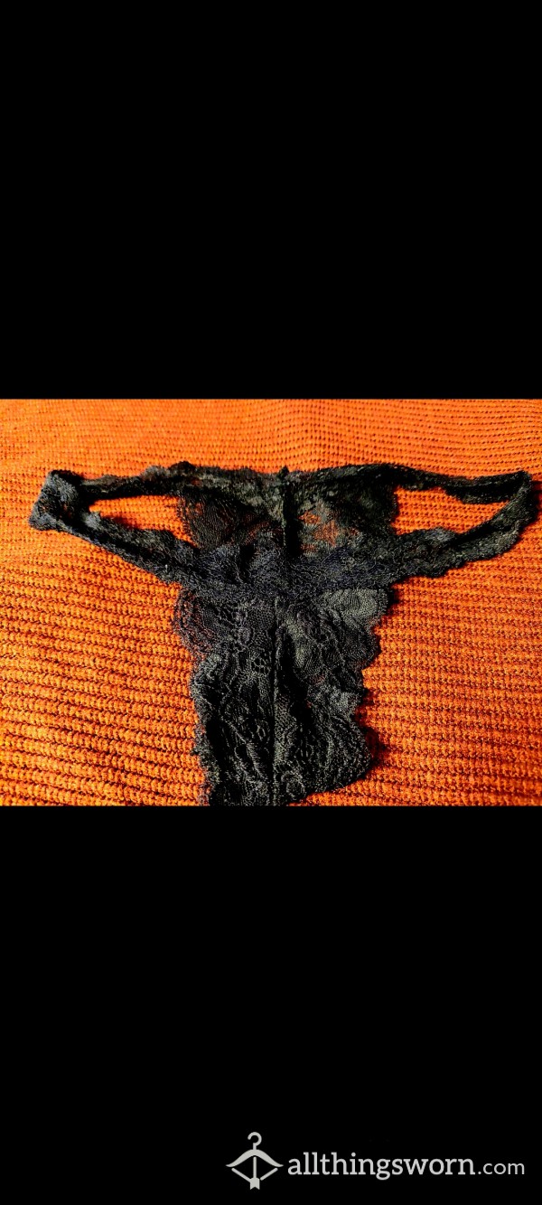 Black Lace Thong For €20/3 Days Wear