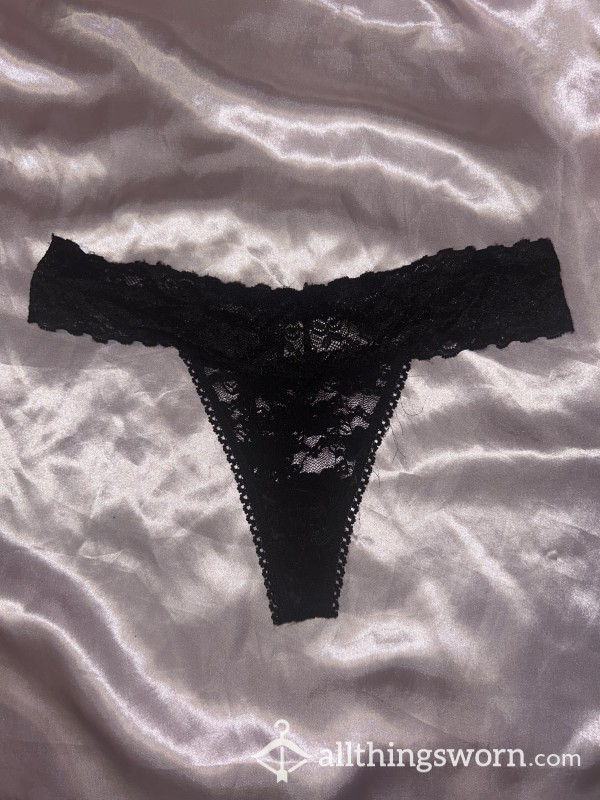 Black Lace Thong Jessica Simpson Size Medium