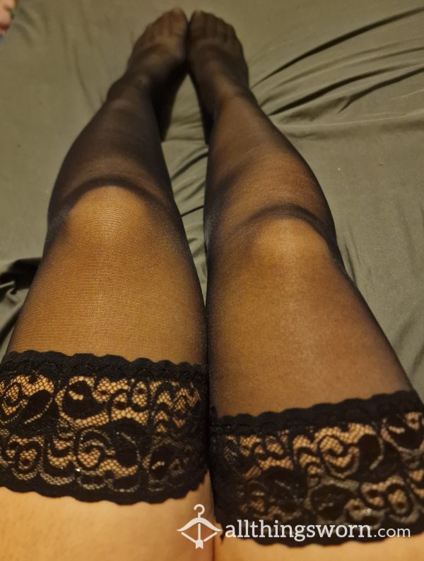 Black Lace Top Stockings