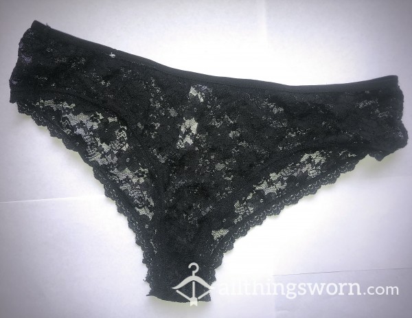 Black Lacy Panties With A Dirty Secret! 😉