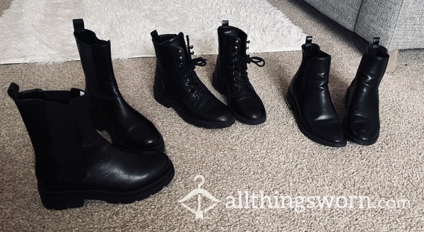 Black Leather Boots Collection 🖤😈