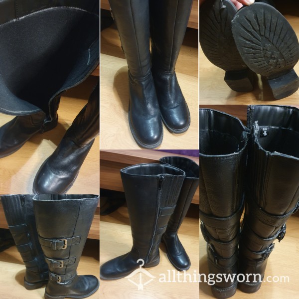 Black Leather Boots For €45 Worn For 3 Years