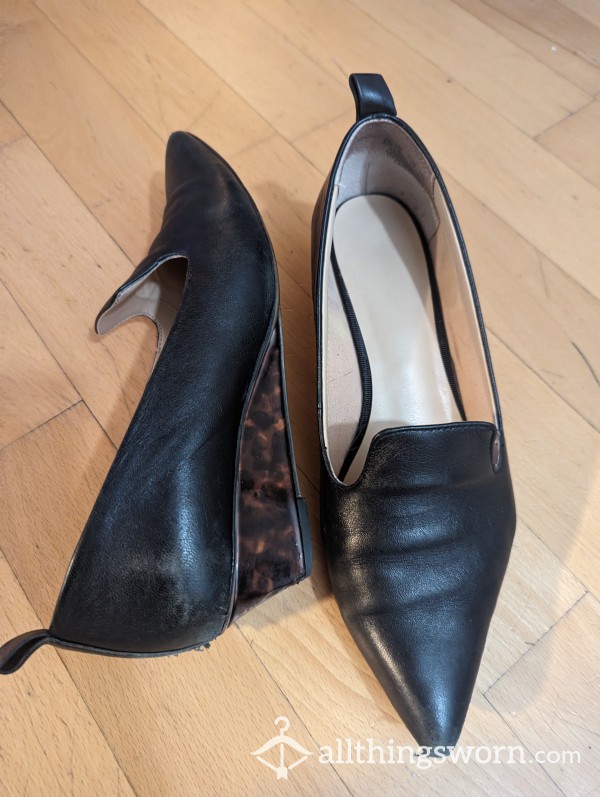Black Leather Work Shoe
