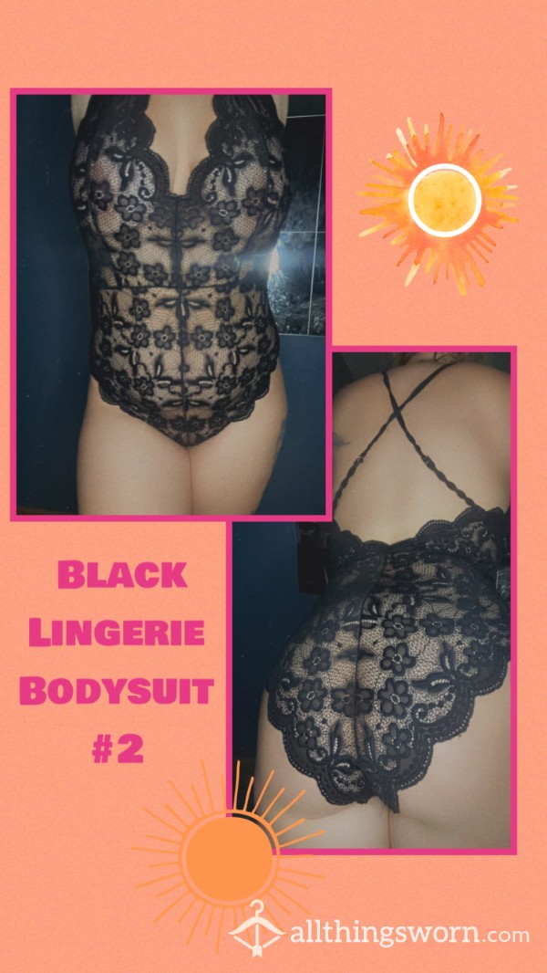 Black Lingerie Bodysuit #2