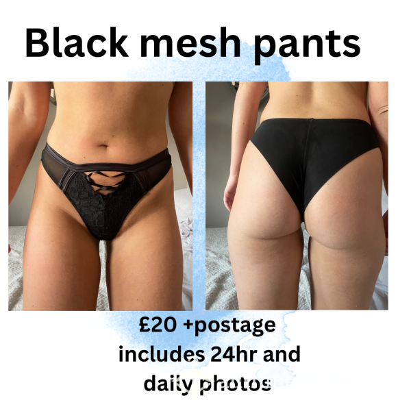Black Mesh Pants